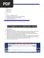 Tutorial Flashtool MTK & Kumpulan Tombol Boot MTK Usb Flashtool & Cara Kawinkan MTK Flashtool DGN Box China