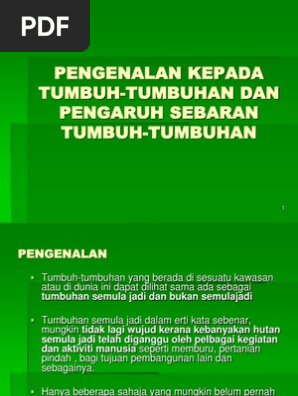 Kuliah 13 Tumbuh Tumbuhan Dan Pengaruh Sebaran Tumbuh Tumbuhan Pdf