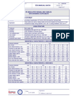 Technical data for PE insulated signalling cables