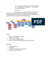 Departamentalización funcional, territorial y por procesos