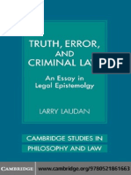 Truth, Error, and Criminal Law An Essay in Legal Epistemology