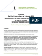 Call For Expressions of Interest (EOI) : Innovations For Poverty Action Global Financial Inclusion Initiative