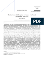 Stochastic Model For Joint Wave and Wind Loads On Offshore Structures