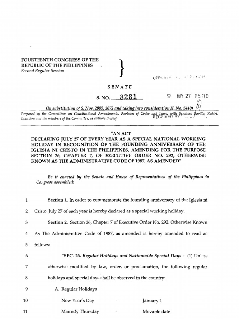Iglesia Ni Cristo | PDF | Constitutional Amendment | United States Congress