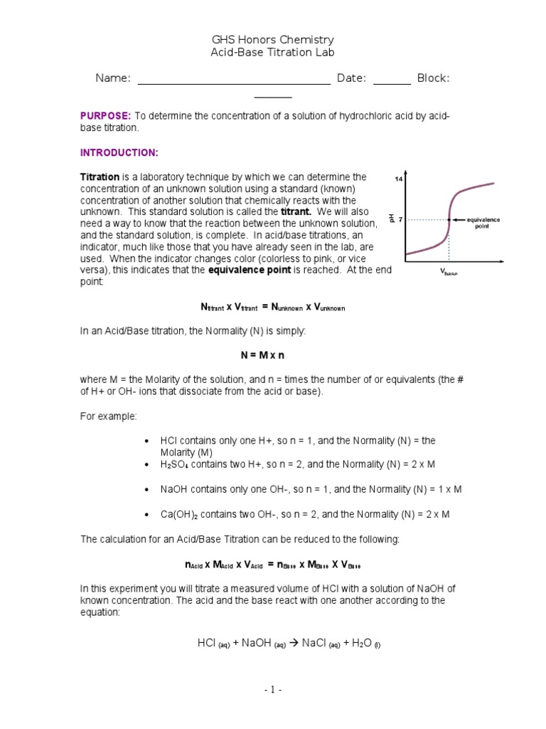 Chemistry titration problems picture