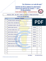 Datos Exalumnos Claretianos - Ficha de Inscripción 2013 FUTBOL