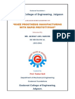 Godavari College of Engineering, Jalgaon: "Knee Prosthesis Manufacturing With Rapid Prototyping"