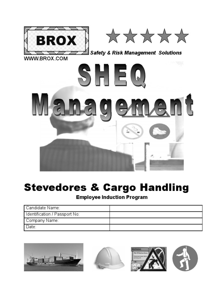 SHEQ Stevedore & Cargo Handling Supervisors PDF Occupational Safety