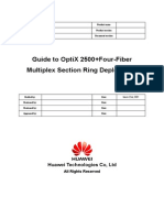 Guide to OptiX 2500+ Four-Fiber Multiplex Section Ring Deployment