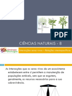 Powerpoint nr. 3 - Interacções seres vivos -Factores do Ambiente - relações interespecíficas