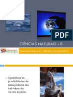 Powerpoint nr. 3 - Interacções seres vivos -Factores do Ambiente - relações intra-específicas