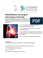 Rehabilitation and Surgical Intervention of The Hip