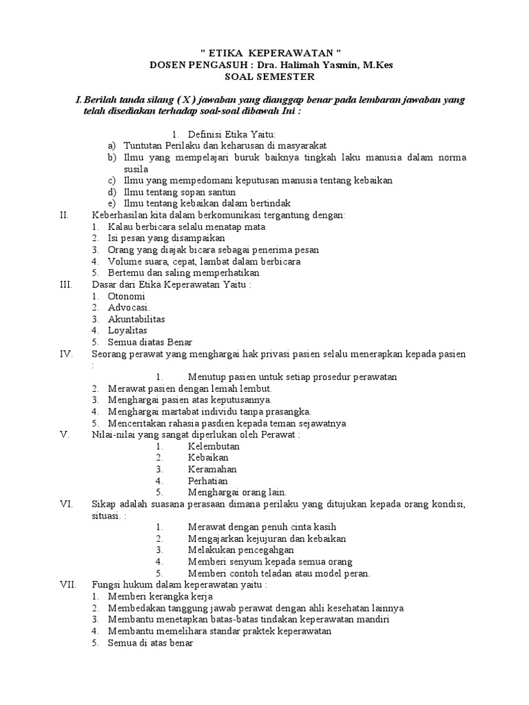 Etika Keperawatan