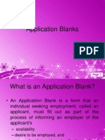 Application Blanks