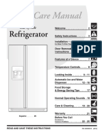 GE GHS25SGPC SS Refrigerator Owners Manual