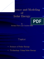 Basic Science and Modeling of Solar Energy: by Jeremy Parra and Sandrio Elim
