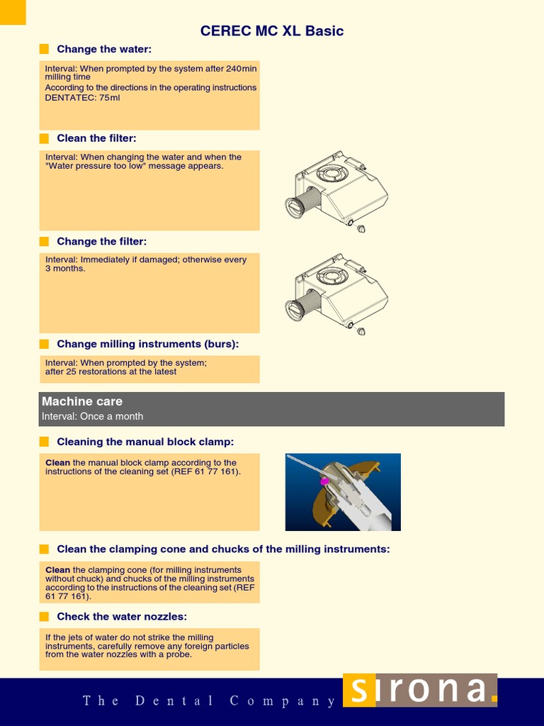 CEREC MC XL Maintenance Guide | PDF | Computers | Technology & Engineering