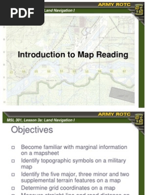 Introduction To Map Reading Msl301 3A Map Reading I Slides | Pdf | Sea Level | Map