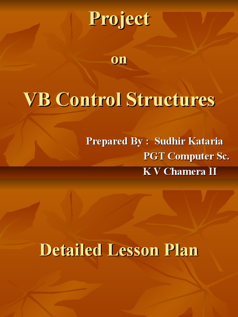 VB Control Structures Visual Basic Control Flow
