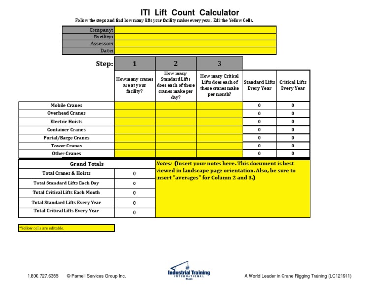 ITI LiftCount Calculator | PDF