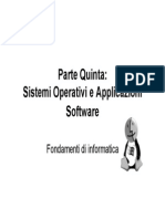 Sistemi Operativi e Applicazioni Software