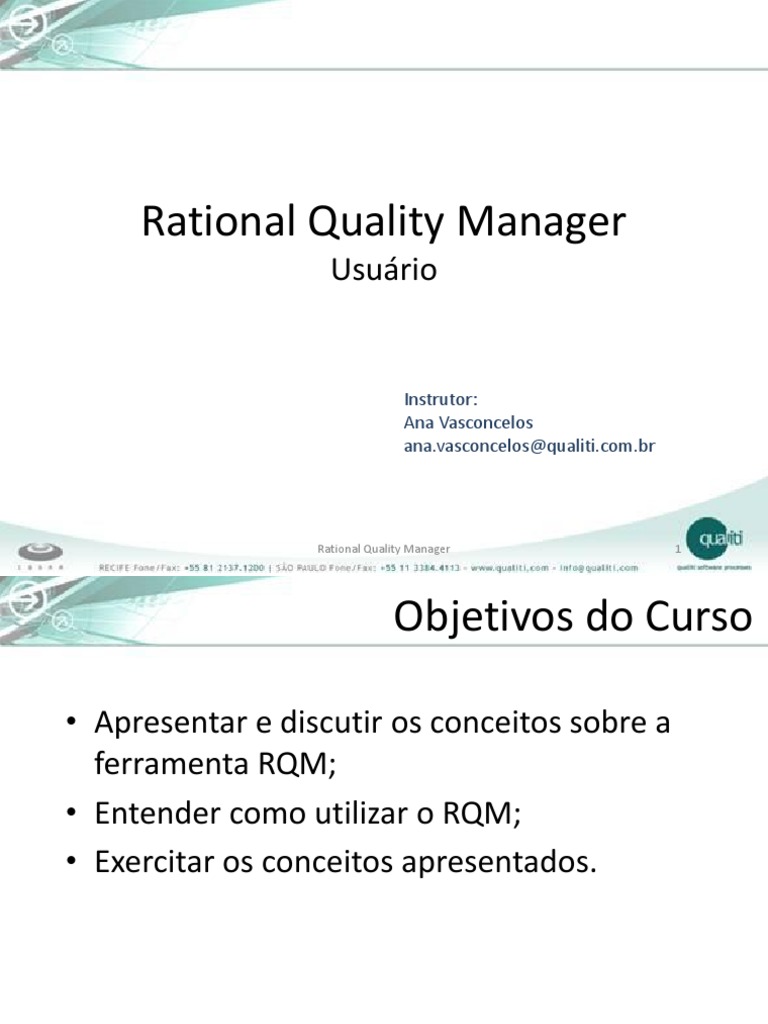 Introdução ao Rational Quality Manager | PDF | Linguagem de script ...