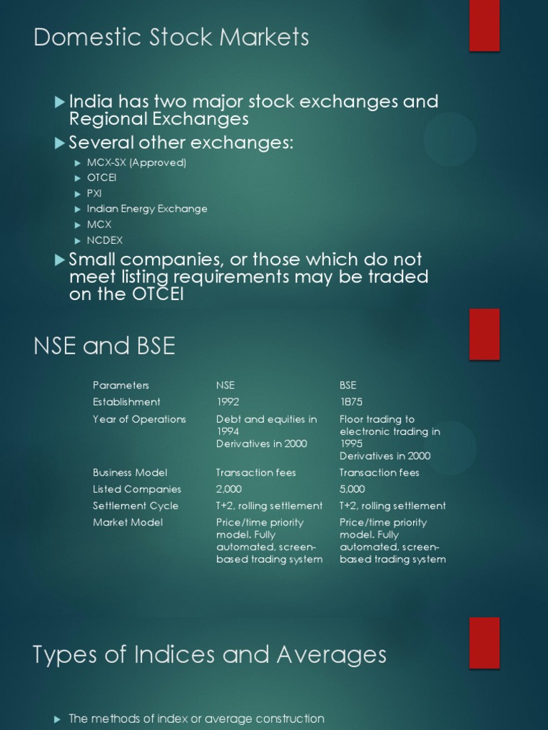 Overview of Indian Stock Markets | PDF | Business