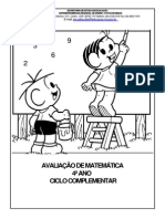 Avaliação Diagnóstica 2012 - Matemática - 4º Ano - PDF