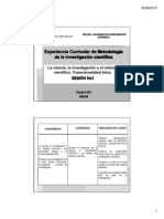 Ciencia_investigacion y Metodo Cientifico Sesion 1