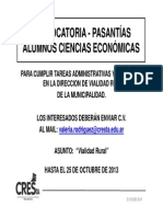 2013-10 CONVOCATORIA Alumnos CsEc - Vialidad Rural