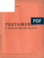 Dr. Alija Silajdžić - Testamenat U Šeriatskom Pravu