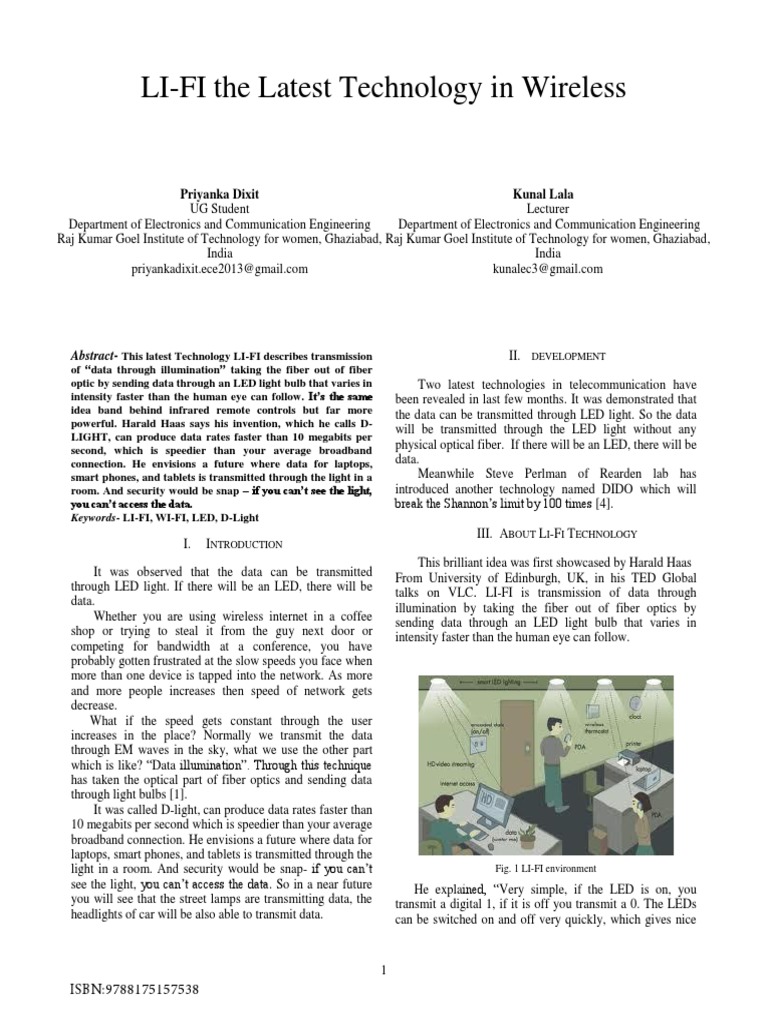 LI-FI: Revolutionizing Data Transmission | PDF | Light Emitting Diode ...