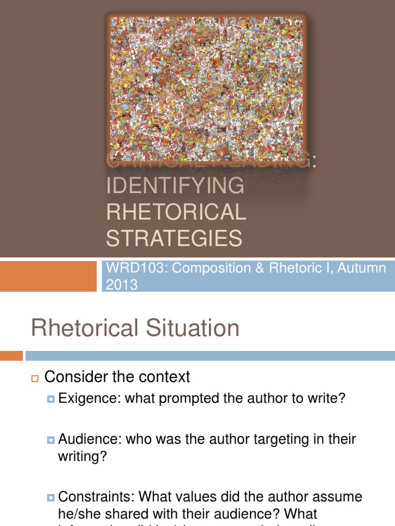 Rhetorical Strategies AQ2013 | PDF | Rhetoric | Logos