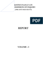 Anti-Sikh Riots 1984 - Justice Nanavati Commission Report Vol.1