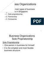 Business Organizations: - There Are 3 Main Types of Business Organizations in Singapore