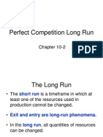 Perfect Competition Long Run: Chapter 10-2