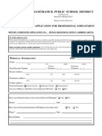 Hamtramck Public School District Application For Professional Employment