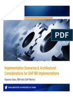 1105 Implementation Scenarios Architectural Considerations For SAP MII Implementations