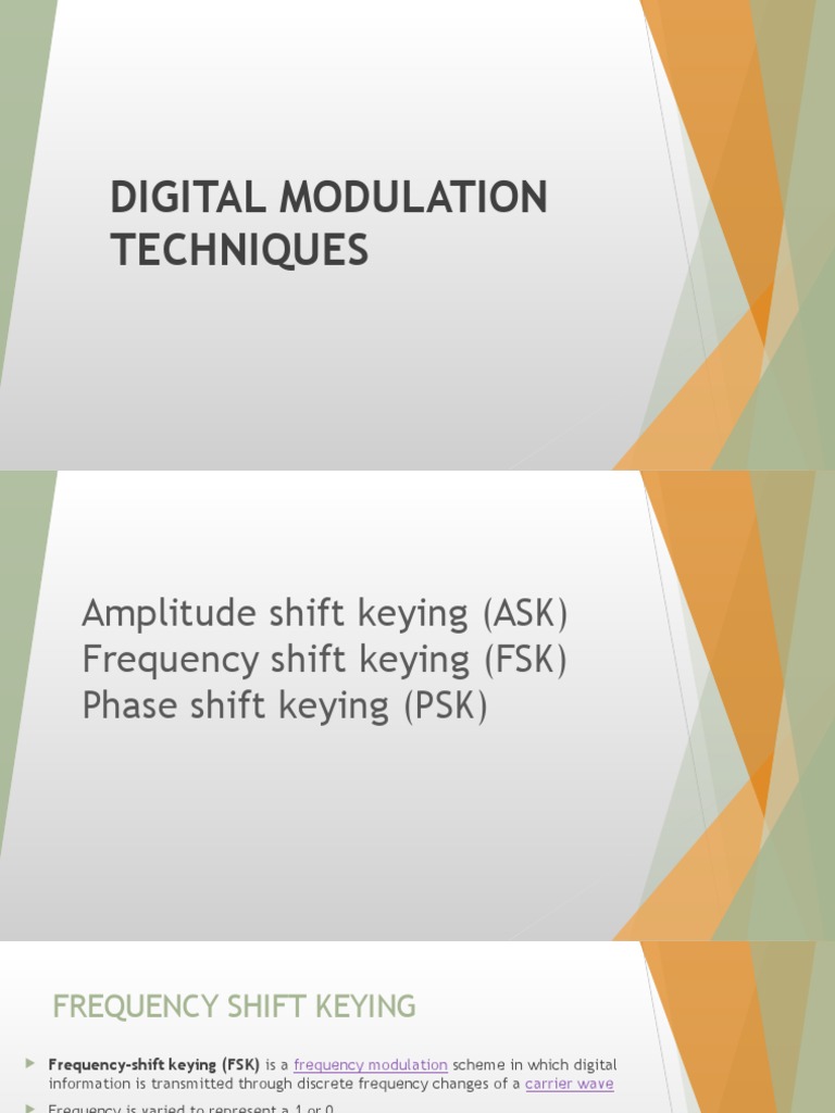 Digital Modulation | PDF | Modulation | Computer Data