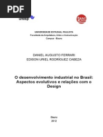 MONOGRAFIA _ O desenvolvimento industrial no Brasil Aspectos evolutivos e relações com o Design