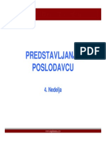 Nedelja 4 - Predstavljanje Poslodavcu