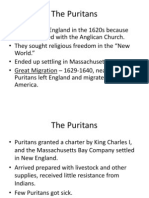 Chapter 3 Section 2 - The Puritans