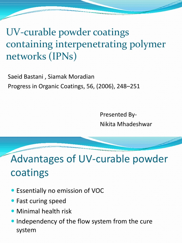 UvCurable Powder Coatings Containing Polymer Networks