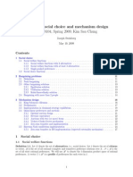 Notes On Social Choice and Mechanism Design Econ 8104, Spring 2009, Kim Sau Chung