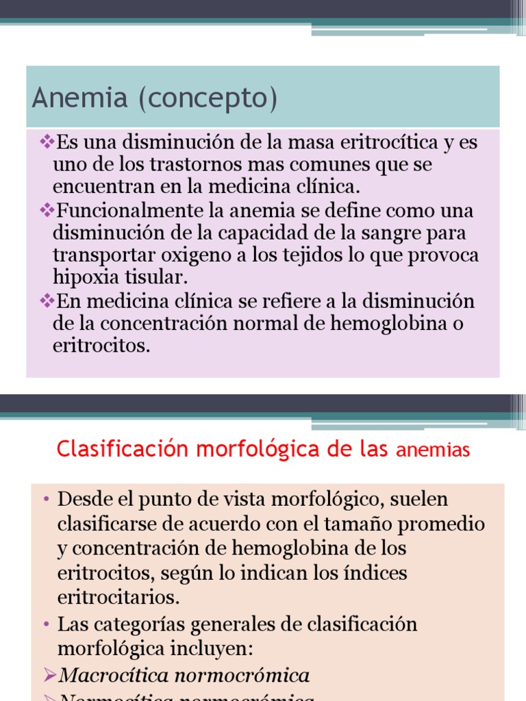 Clasificación y Diagnóstico de Anemias | PDF | Glóbulo rojo | Anemia