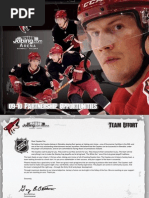 Download 2009-2010 Phoenix Coyotes Corporate Sales Brochure by Arizona Coyotes SN17790772 doc pdf