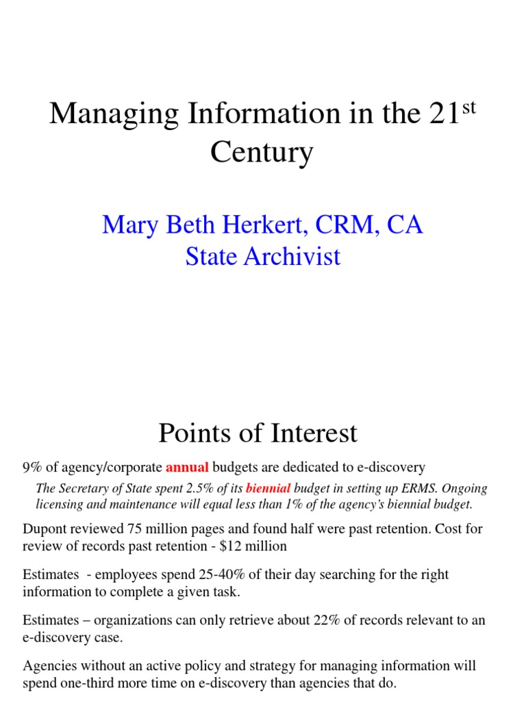ORDGS13 Electronic Records Management Mary Beth Herkert PDF
