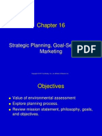 Strategic Planning, Goal-Setting, and Marketing
