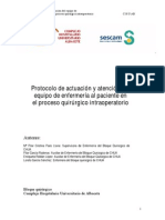 Protocolo de Actuación y Atención Del Equipo de Enfermería Al Paciente en El Proceso Quirúrgico Intraoperatorio