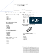 Monthly Test Science Year 5